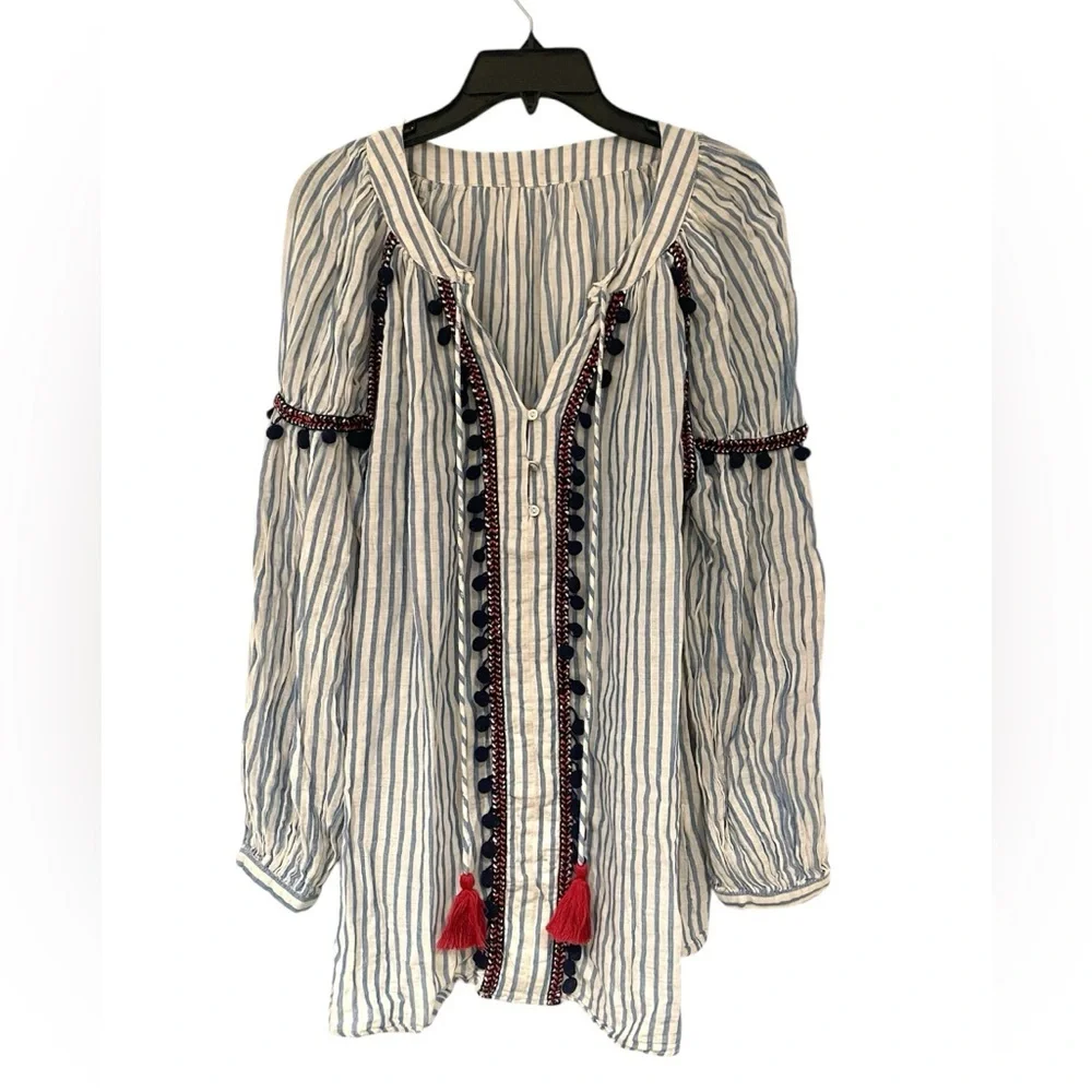 ZARA Bohemian Striped Blouse